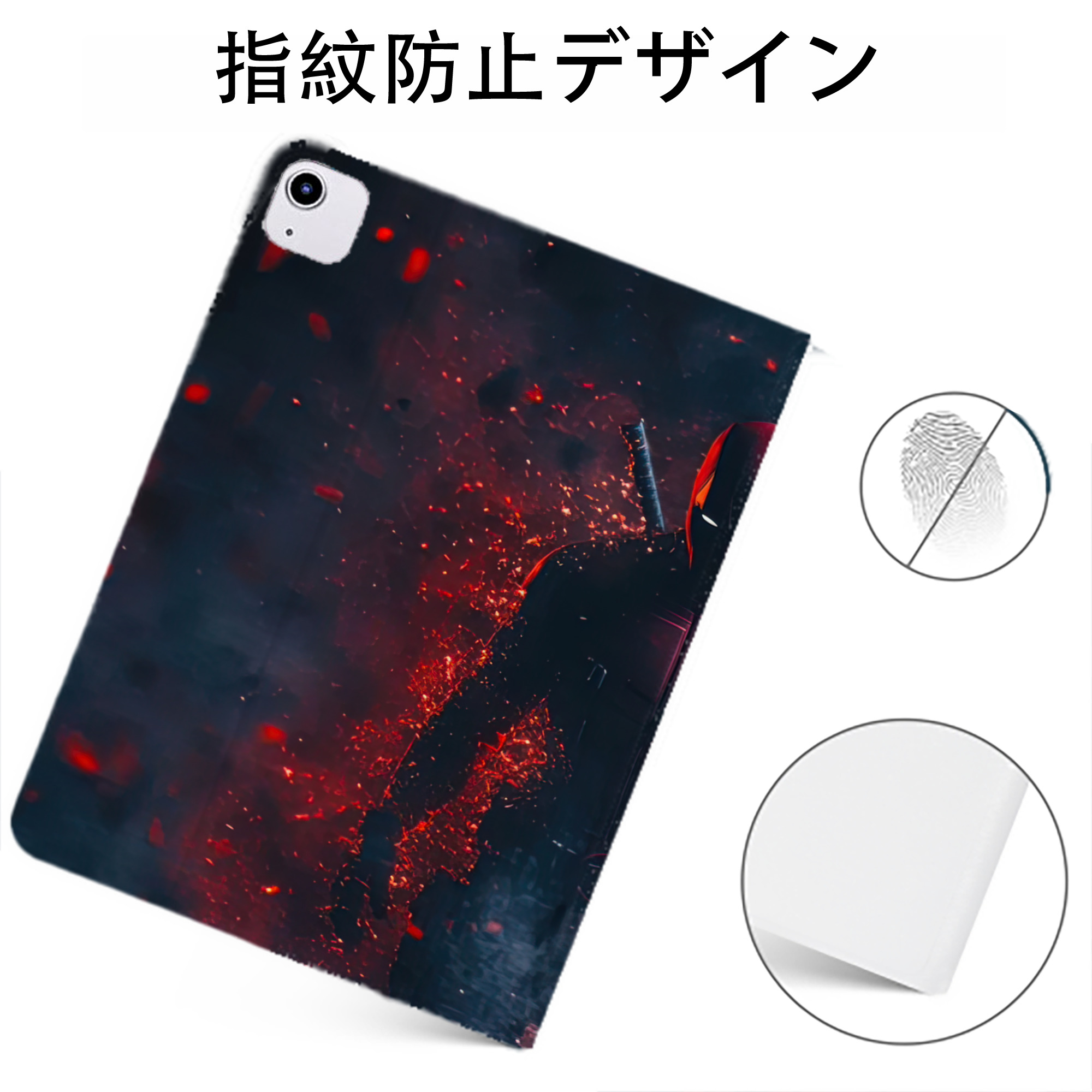 （画像用） Deadpool デッドプール IPadケース ペンホルダー付き ブックスタイルデザイン